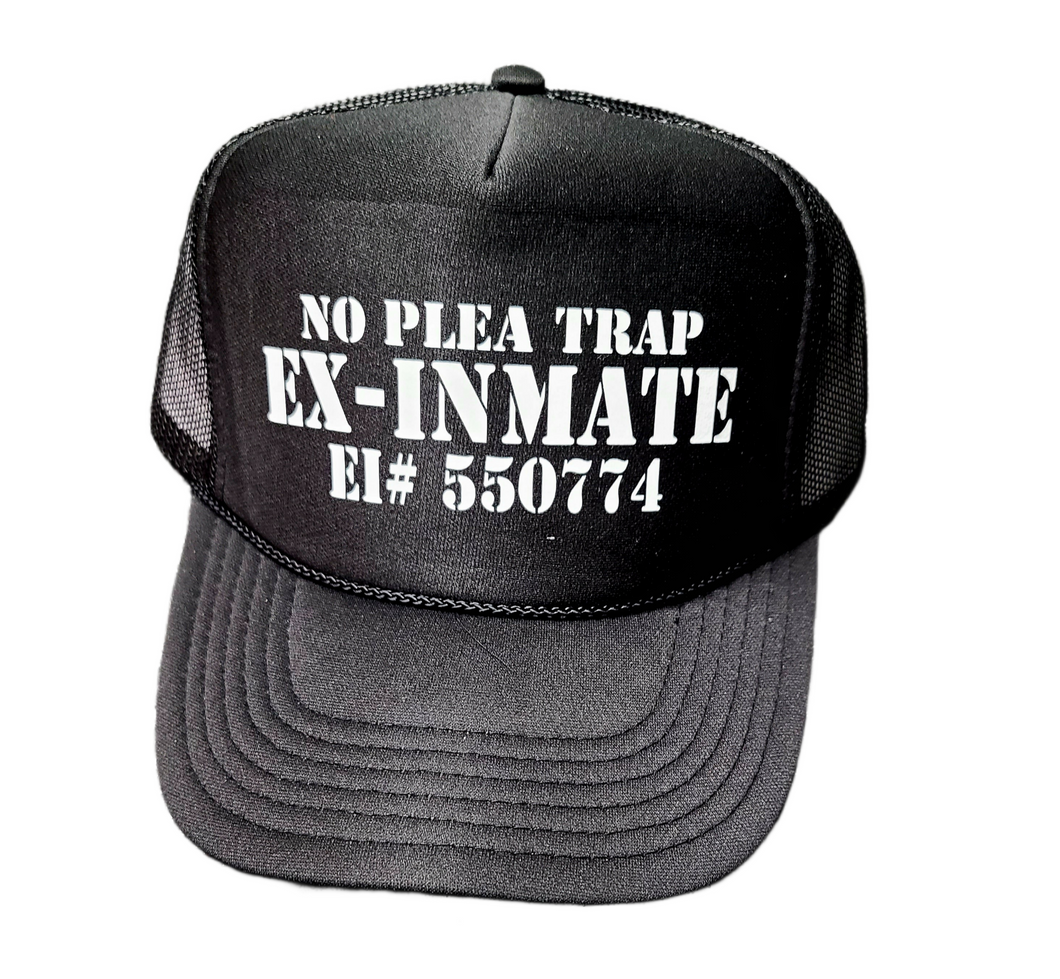 Black No Plea Trap Snapback